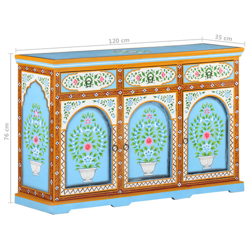 L' Orientaliste -  Hand Painted Sideboard 120x35x76 cm Solid Mango Wood